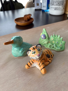 pottery-bird,tiger,camele